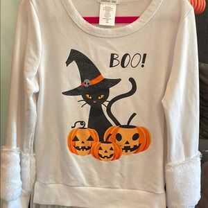 Forever Me Kids Halloween Cat Costume Top - White and Black